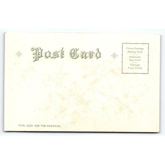 Vintage Christmas Postcard with Birds and Holly Berries, Early 1900s - Picture 2 of 2